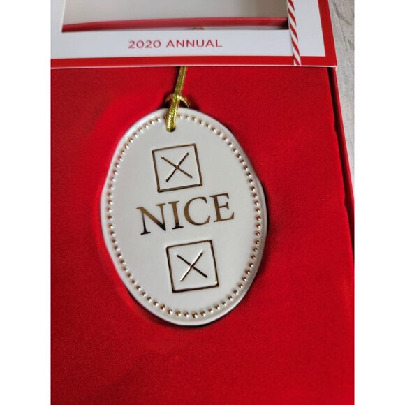 Lenox NEW Naughty or Nice checklist ornament Xmas‎ collection - Picture 2 of 5